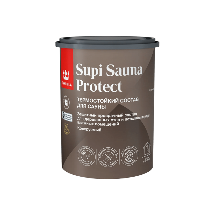 Tikkurila/Tikkivala SUPI SAUNA PROTECT термостойкий состав 0,9л
