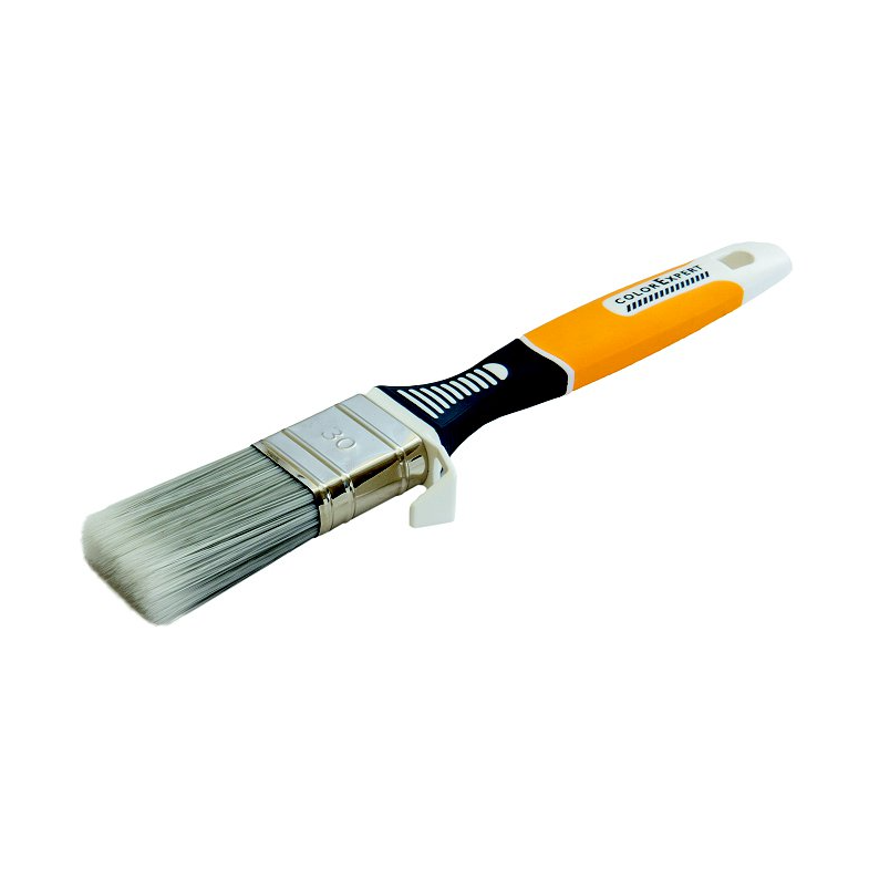 81513002/81513099 Кисть флейцевая Желт/серая (30 мм) (синтет/щетина) NEO Proff Color Expert 