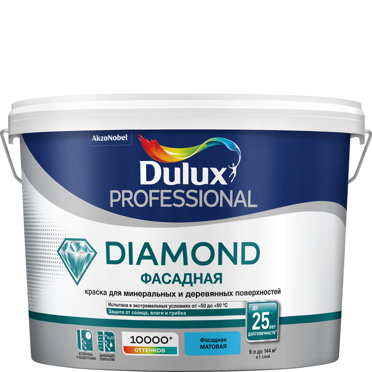 DULUX/Luxium Prof. DIAMOND Фасадная BW 9л.