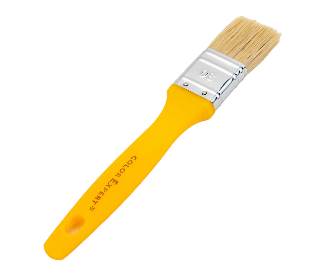 81343002/81343099 Кисть флейцевая Желтый пластик (30 мм) (смеш/щетина)  Color Expert 