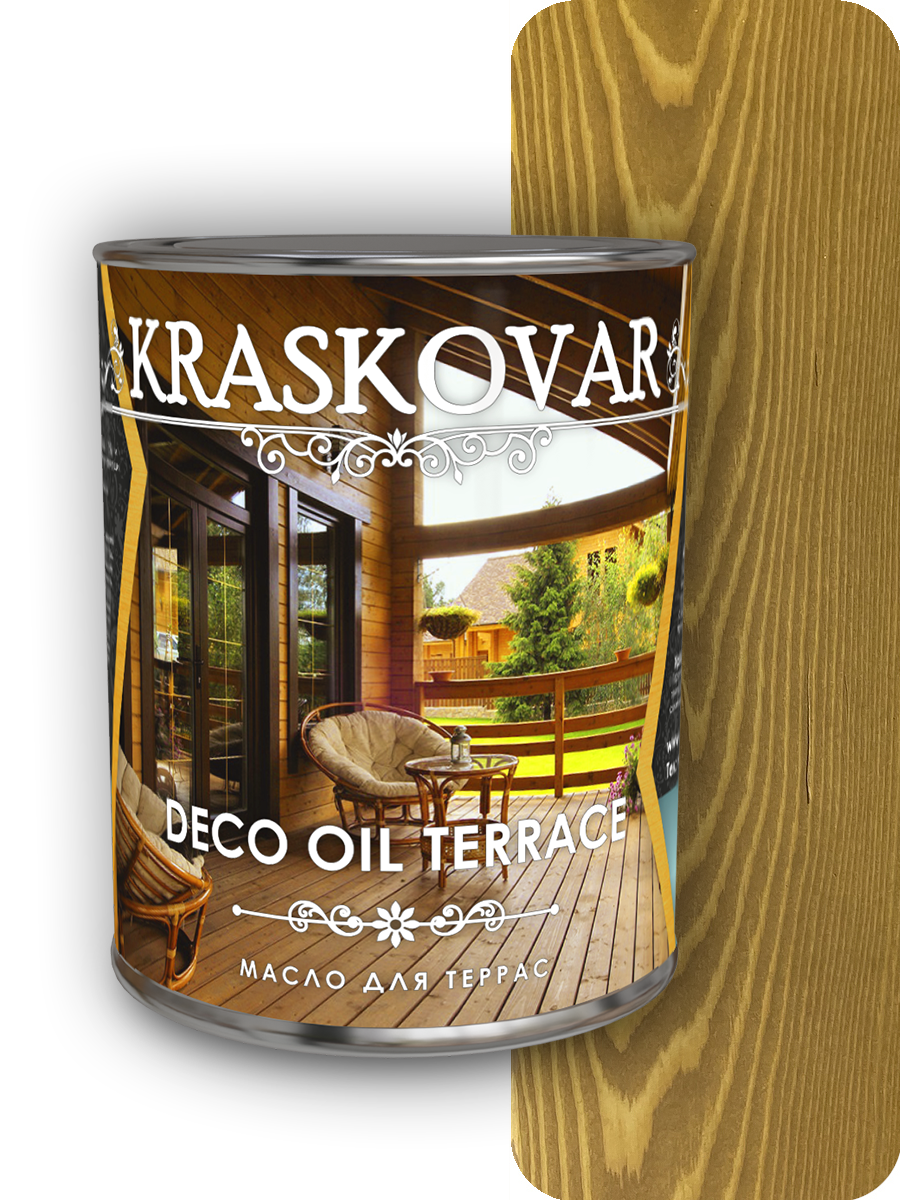 Масло Deco Oil TERRACE для террас (Дуб) 0,75л Kraskovar