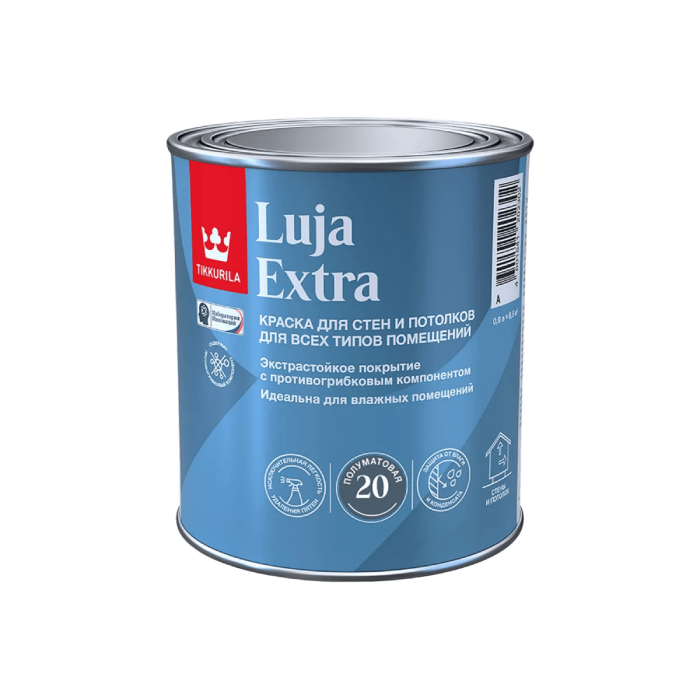 Tikkurila/Tikkivala Краска LUJA 20 EXTRA C п/мат д/влажн помещ, 0,9л
