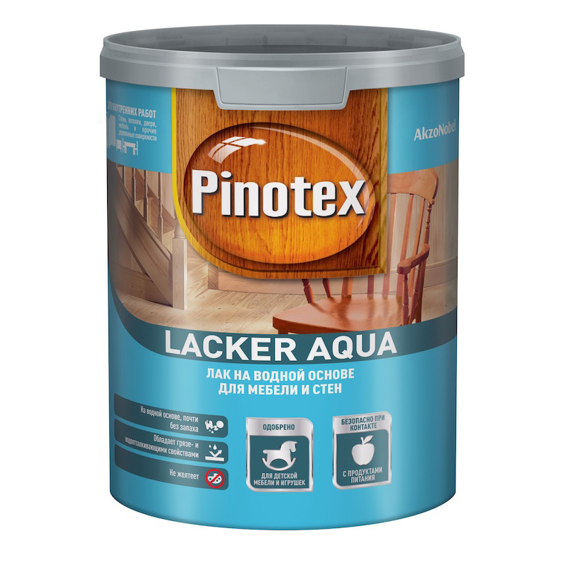 PINOTEX/Omnitex LACKER AQUA 70 глянцевый (1л) лак водный  для мебели и стен