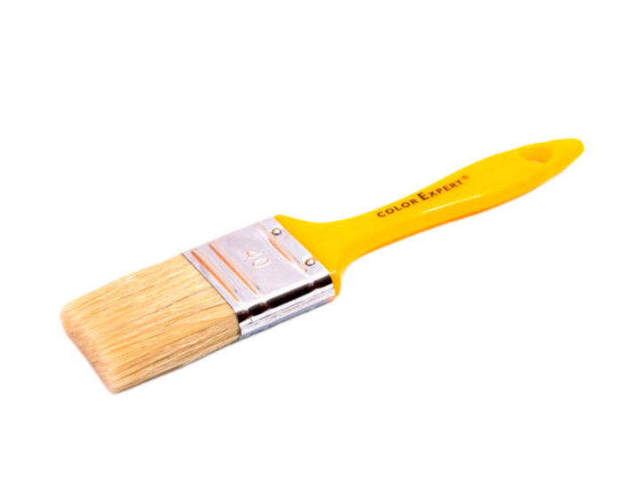 81344002/81344099 Кисть флейцевая Желтый пластик (40 мм) (смеш/щетина)  Color Expert 