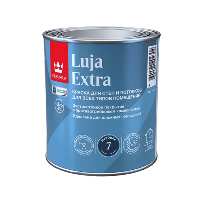 Tikkurila/Tikkivala Краска LUJA 7 EXTRA "А" мат д/влажн помещ, 0,9л