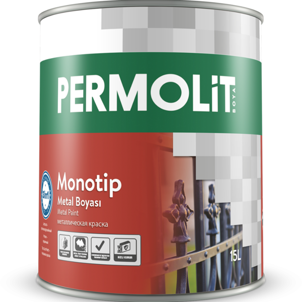 1130 Permolit MONOTIP Антикоррозийная краска (Светло-серый) (Глянец) 0,75 л