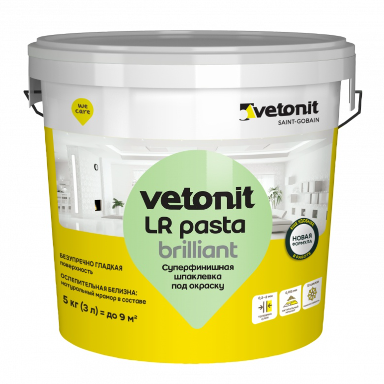 1024529 Шпатлевка Veber Vetonit LR Brilliant (готовая) (5 кг)