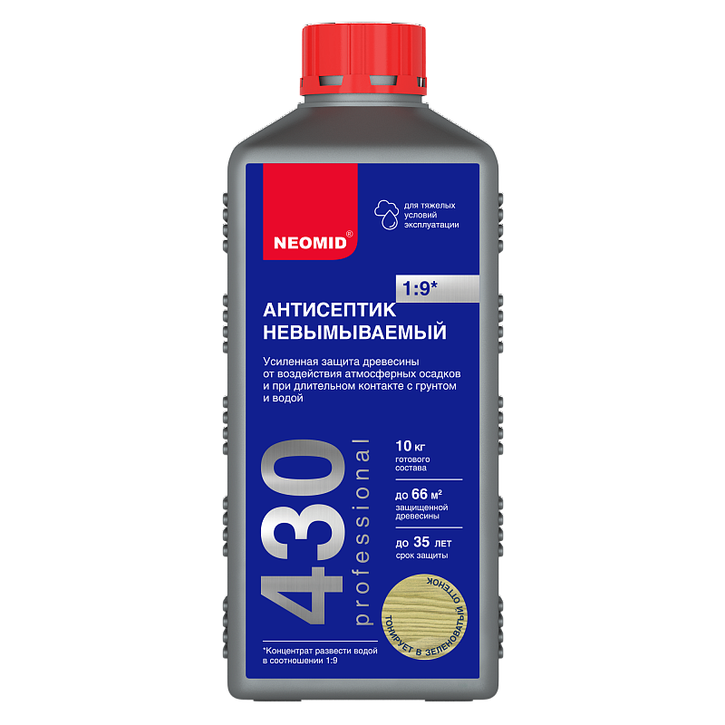 Неомид 430 ECO "антисептик невымываемый" (концентрат 1:9) 1 л