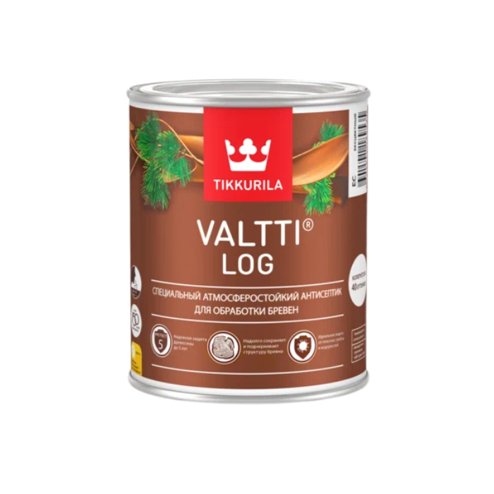 Tikkurila/Tikkivala  Valtti Log  Антисептик 0,9л