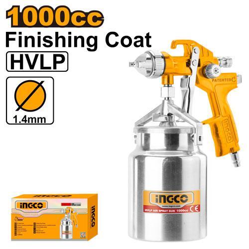 ASG2101 Краскопульт пневматический (нижний бак) 1000 мл  (INGCO)
