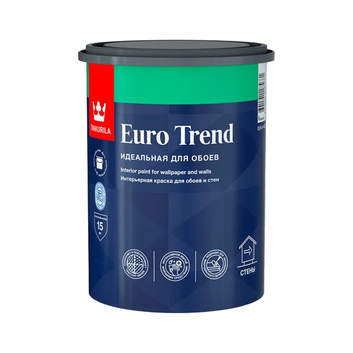 Tikkurila/Tikkivala Краска для обоев и стен EURO TREND А 0,9л