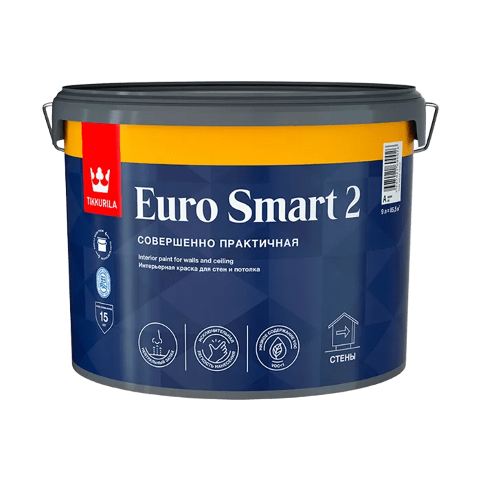 Tikkurila/Tikkivala Краска EURO 2 SMART гл/мат. латексная 9л