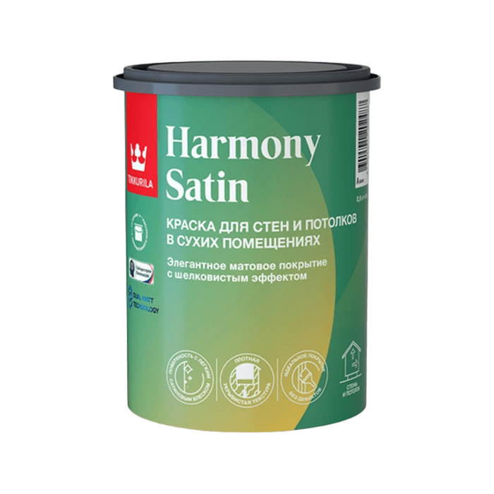 Tikkurila/Tikkivala Краска Harmony SATIN А ВД, интерьерн, мат, 0,9л