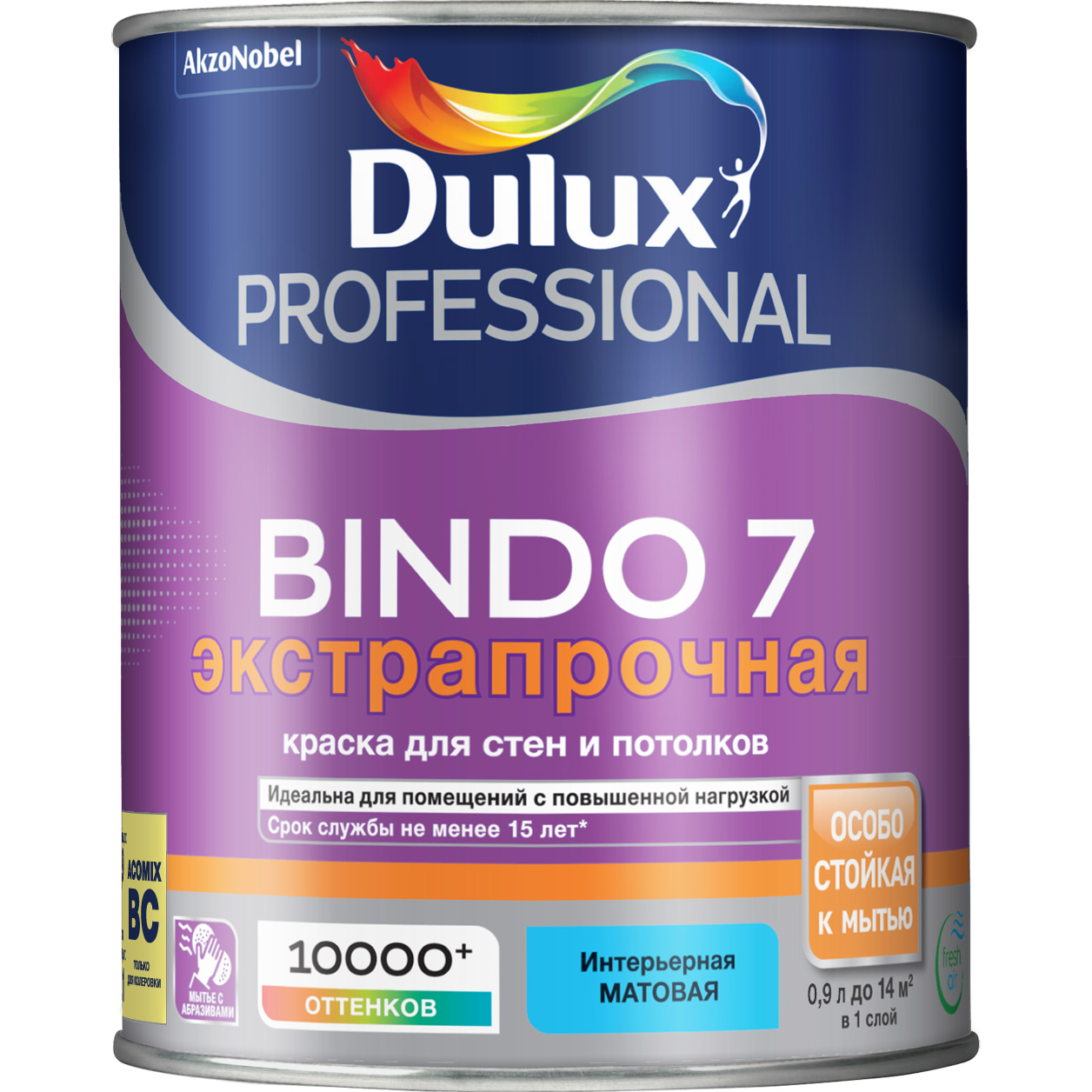 DULUX Краска в/д Professional BINDO 7 BC матовая 0,9 л