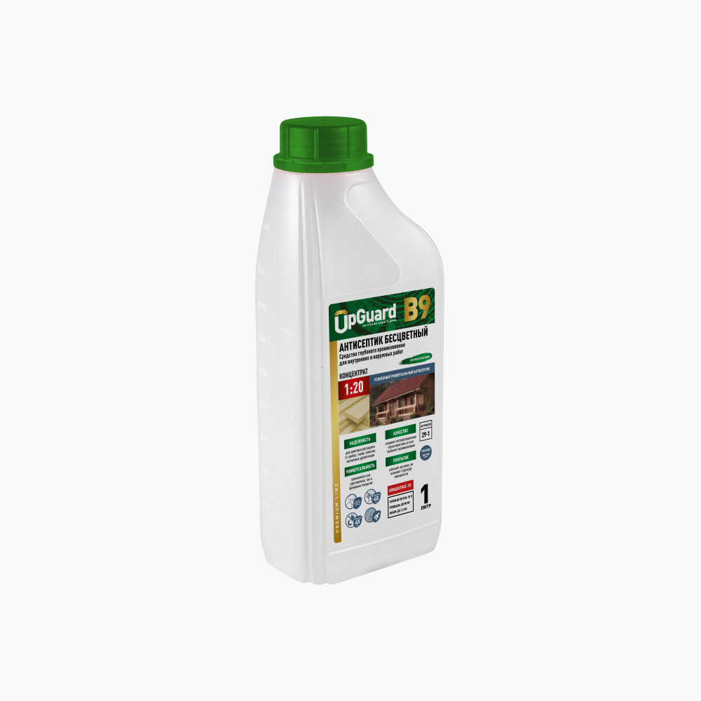 UpGUARD B9 Универсальный антисептик (б/цв) для древесины (1:20) 1 л