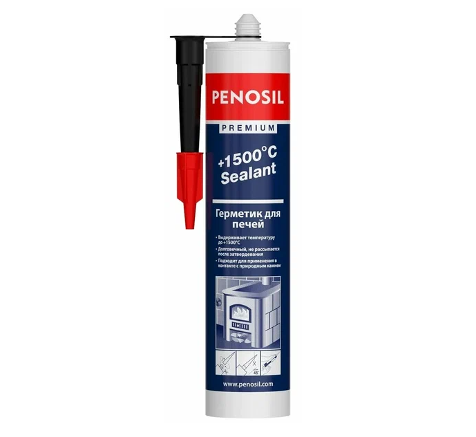 Penosil Герметик для каминов +1500* С (Черный)  280 мл