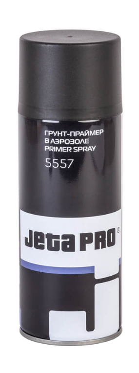 5557 Грунт-спрей наполняющий 1К (Черный) для защиты металла 400мл JETA PRO