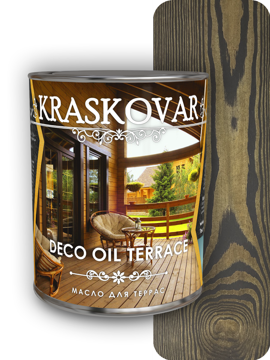 Масло Deco Oil TERRACE для террас (Эбен) 0,75л Kraskovar