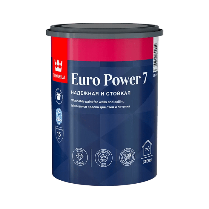 Tikkurila/Tikkivala Краска EURO 7 А  матовая латексная 0.9л