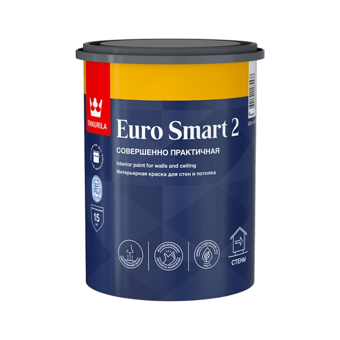 Tikkurila/Tikkivala Краска EURO 2 SMART гл/мат. латексная 0,9л