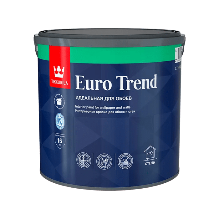 Tikkurila/Tikkivala Краска для обоев и стен EURO TREND А 2,7л