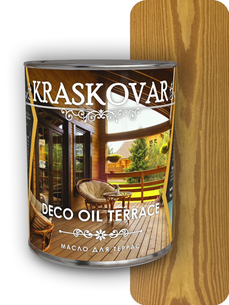 Масло Deco Oil TERRACE для террас (тик)  0,75л Kraskovar