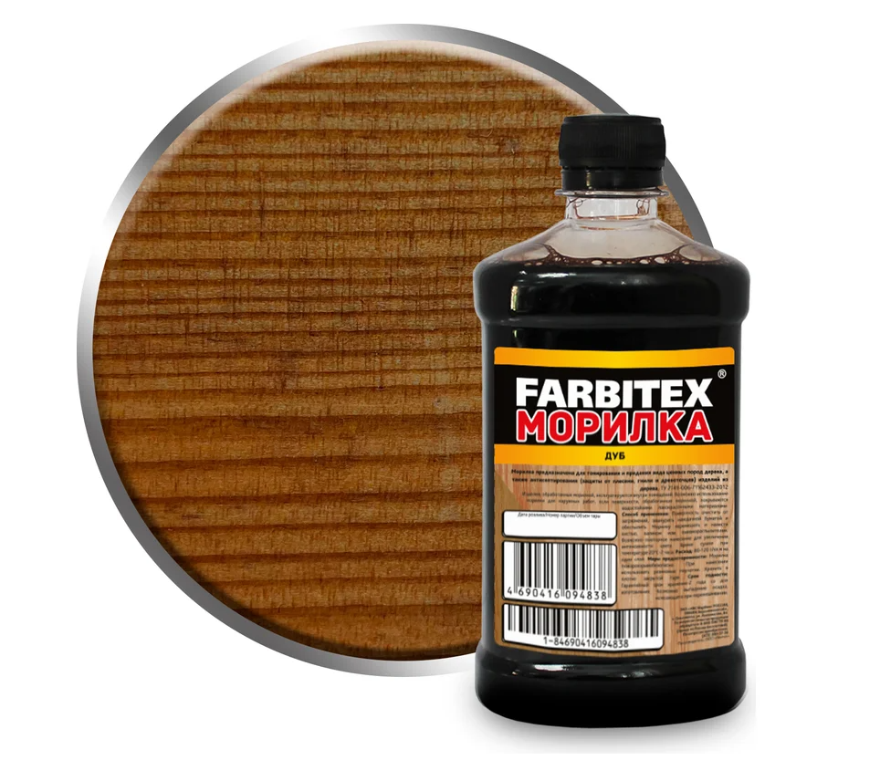 Морилка водная Farbitex Фарбен (дуб) 0,5 л