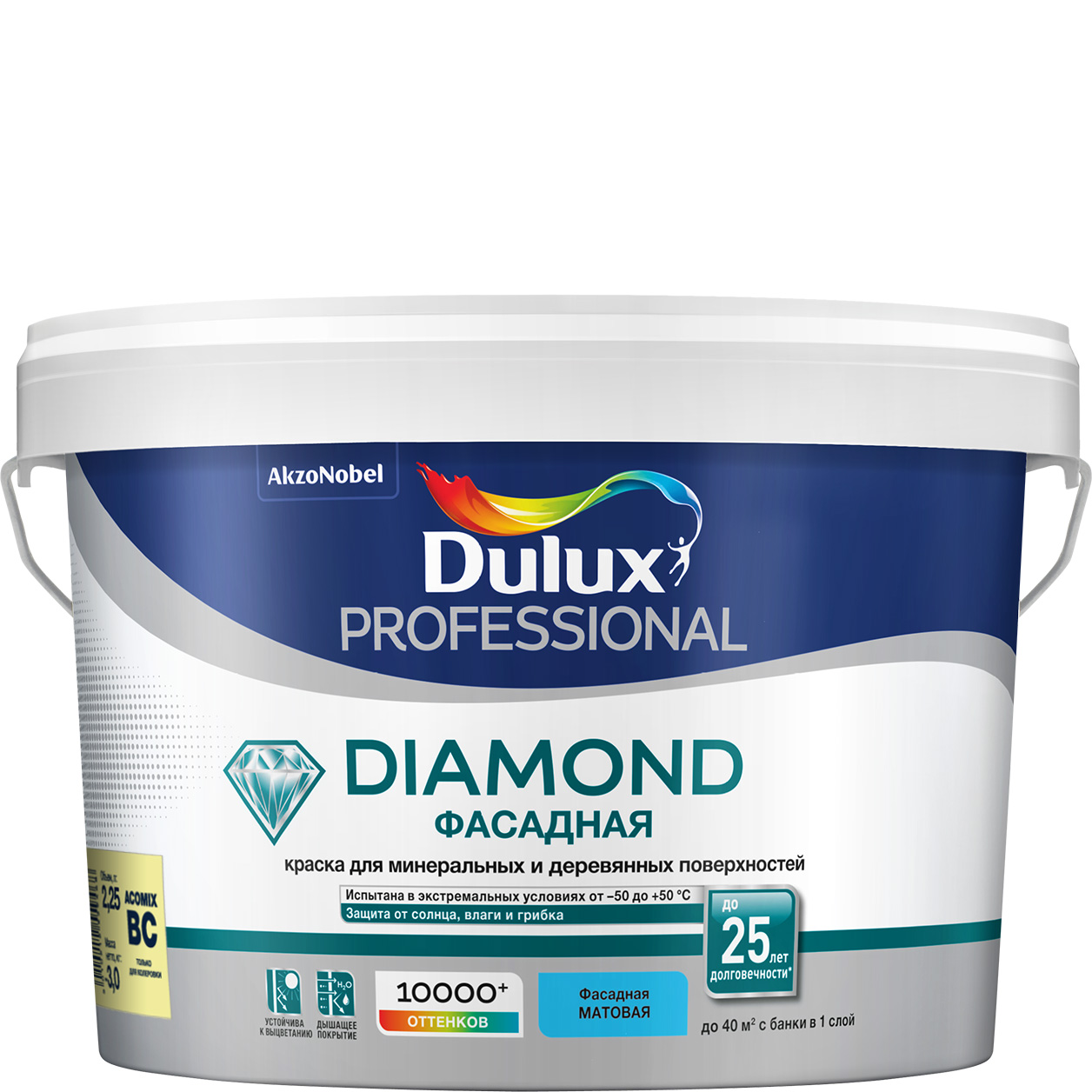 DULUX/Luxium Prof. DIAMOND фасадная BC 2,25л.