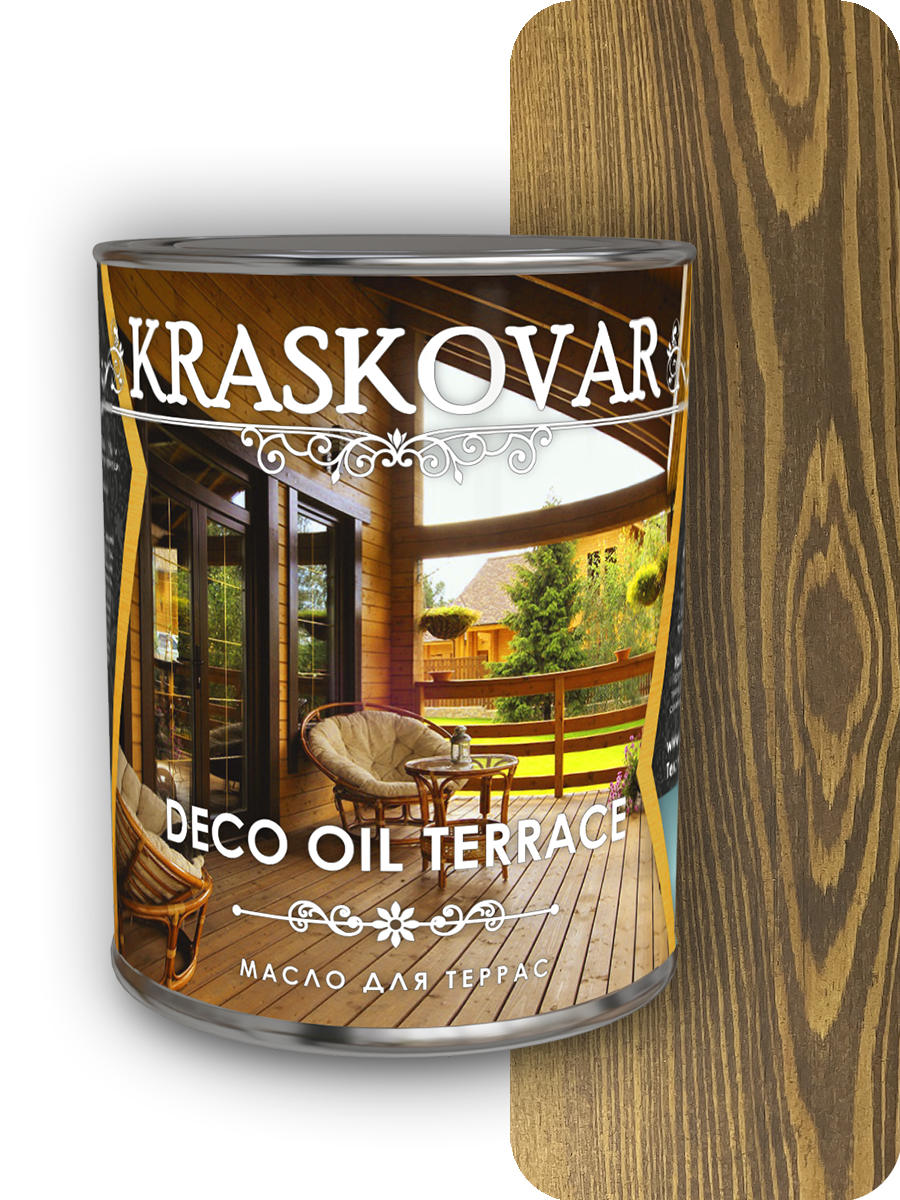 Масло Deco Oil TERRACE для террас (Орех) 0,75л Kraskovar