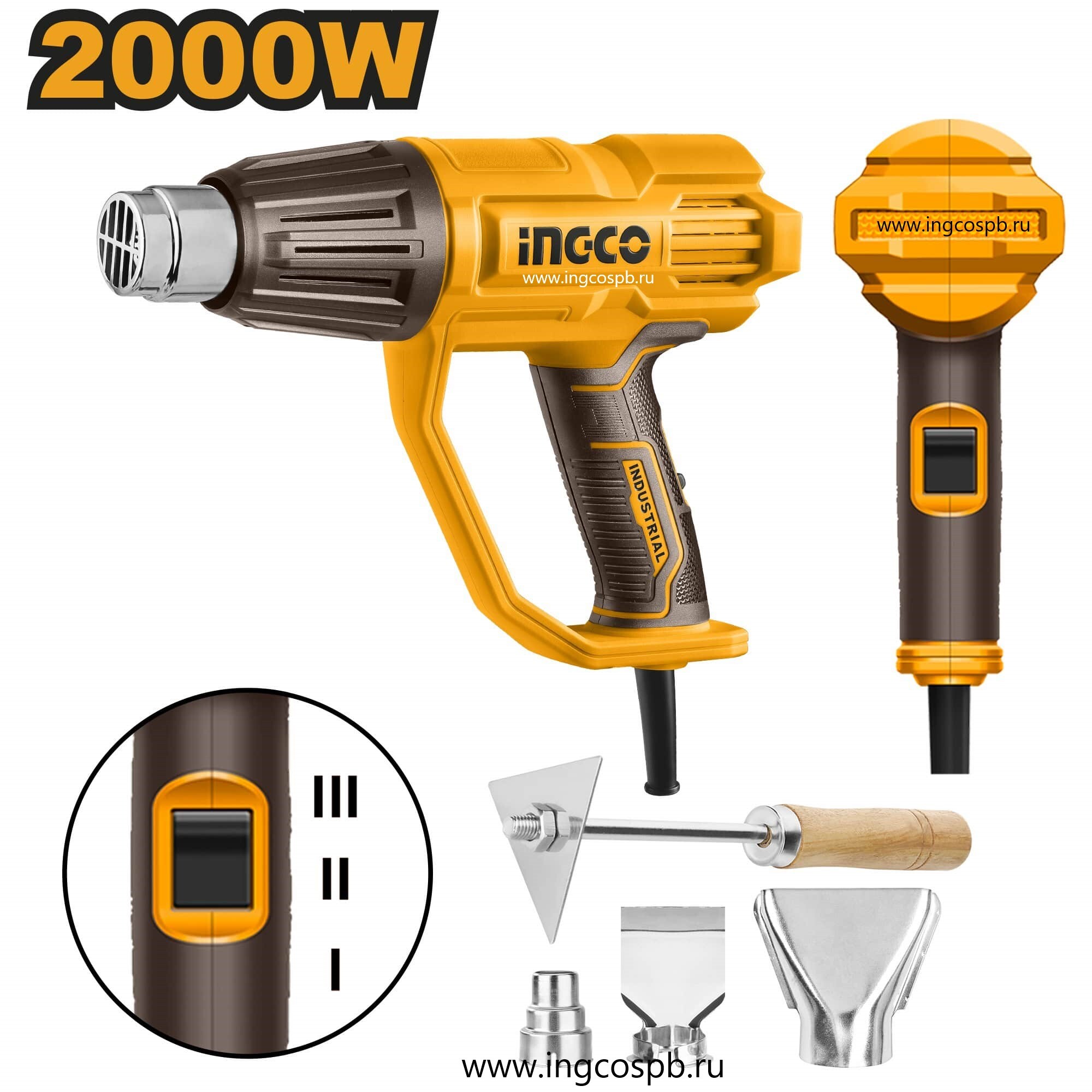 HG200078 Фен электрический 2000 W  (INGCO)