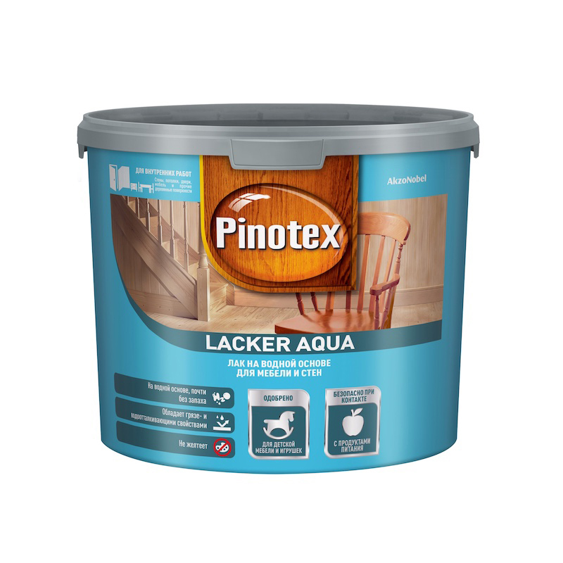 PINOTEX/Omnitex LACKER AQUA 10 матовый (2,7л) лак водный  для мебели и стен