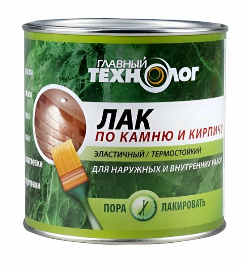 Лак глянцевый по камню и кирпичу "Главный технолог" НБХ 0,75л.